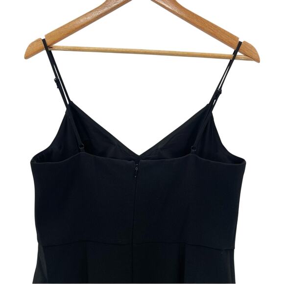 Eliza J Spaghetti Strap V-neck Cropped Jumpsuit Black Pockets Versatile Size 12 - Picture 7 of 14